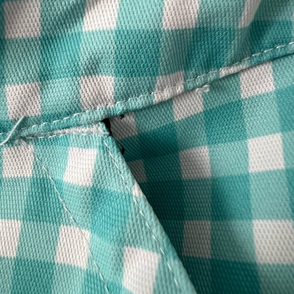 Callaway Women’s Opti-dry Aqua/White Gingham Shorts | Size 8 - Picture 5 of 6